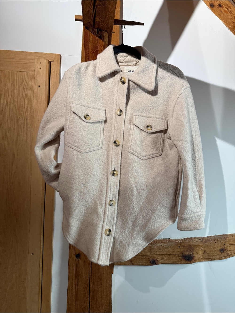 Wilfred Cream Kids' Button-Front Shacket